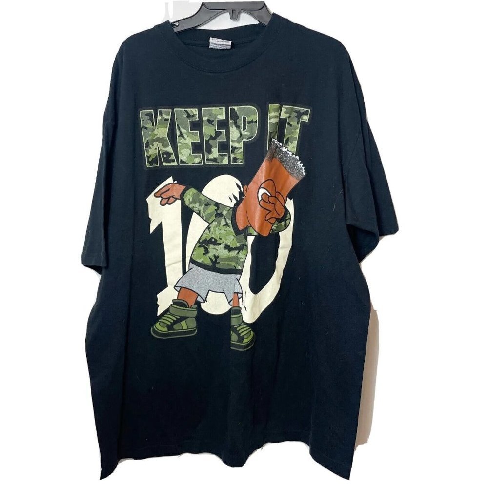 Phat Doc Mens Black Bart Simpson‎ Keep It 100 Graphic Shirt 3XL Streetwear